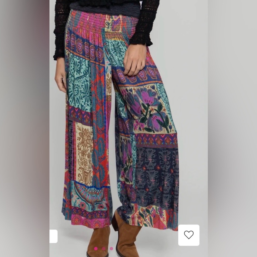 Natural Life Boho Blooms Patchwork Palazzo Pants 🆕